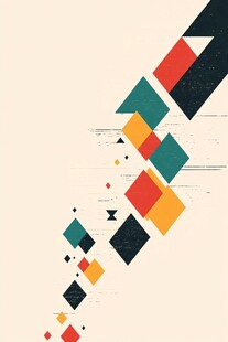 几何方块的动感排列