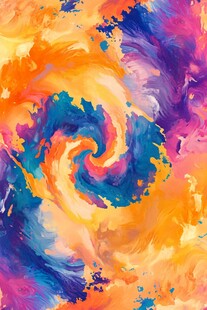 绚丽色彩漩涡抽象艺术图