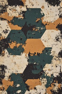 复古斑驳六边形图案纹理