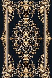 奢华黑金欧式古典花纹图案