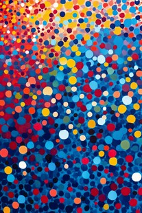 缤纷多彩的点状抽象艺术图
