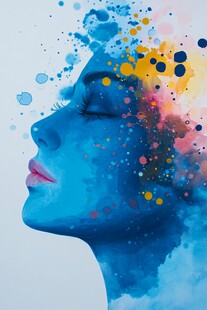 梦幻水彩人脸艺术画像