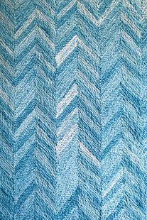 蓝白锯齿纹织物纹理