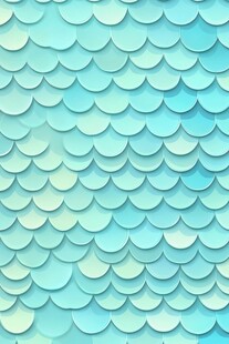 蓝绿色鱼鳞状渐变背景图案