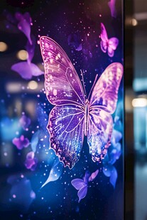 梦幻紫蝶 光影中的灵动之美