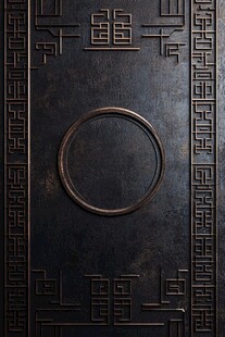 中式古典门环与纹饰