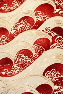 中式传统海浪纹精美图案