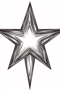 黑白五角星图案设计