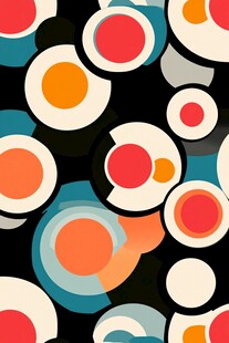 多彩圆形几何图案背景