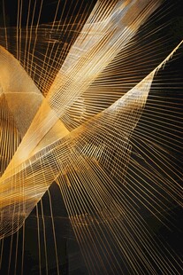 金色线条抽象艺术图案