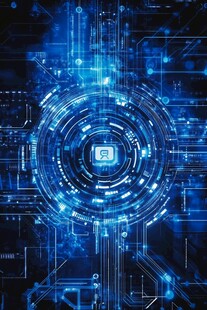 科技感电路芯片背景图