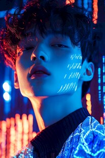 酷帅少年的光影魅力瞬间