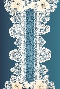 复古白色蕾丝花边图案