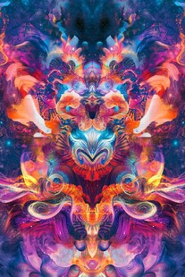 梦幻绚丽的抽象对称艺术图