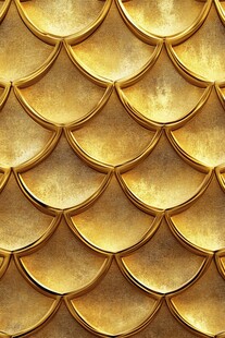 金色鱼鳞状金属纹理图案