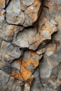 嶙峋岩石纹理特写