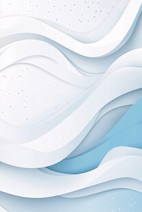 蓝白渐变波浪抽象背景图