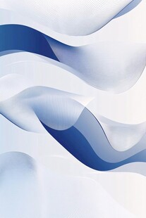 蓝白渐变波浪抽象背景图