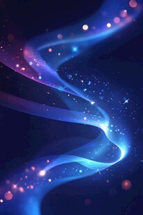梦幻流光溢彩蓝色光带背景