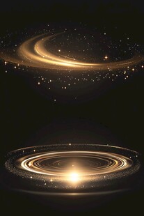金色光效漩涡星空背景图