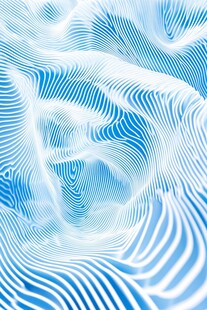 蓝白波纹抽象艺术纹理图