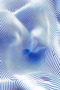 蓝白线条抽象动感背景图