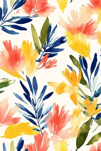 水彩花卉图案背景设计