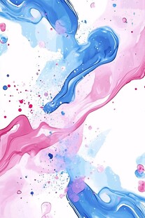 梦幻蓝粉流体艺术背景图