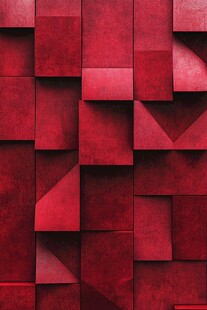 红色立体方块墙面纹理