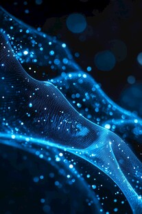 梦幻蓝色科技感粒子线条