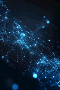 科技感蓝色网络连线背景图