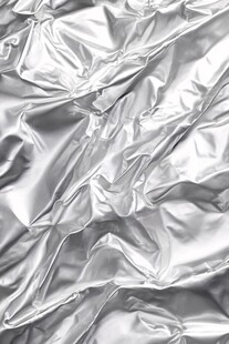 银色褶皱铝箔纹理背景