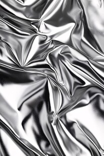 银色褶皱金属质感布料