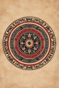 古典圆形花纹精美图案