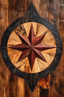 木质星形装饰图案