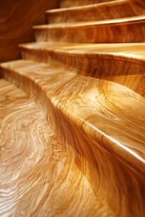 木质楼梯的精美纹理