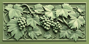 浮雕葡萄藤蔓装饰图案