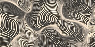 黑白波纹抽象艺术图案