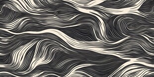 黑白波浪纹理艺术图案