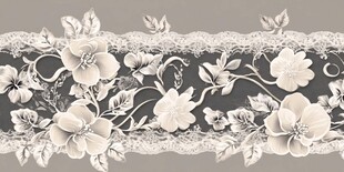 白色花卉蕾丝花纹装饰图