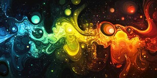 梦幻炫彩流动液体艺术图