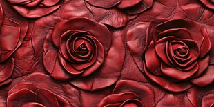 深红立体玫瑰纹理背景图