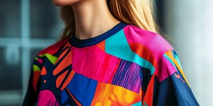 彩色拼接时尚女士上衣