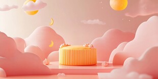 梦幻云端的精美月饼