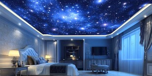 梦幻星空卧室天花板设计