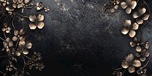 金属花朵装饰深色背景图