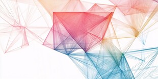 炫彩几何线条抽象艺术图