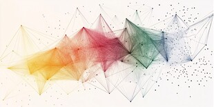 多彩几何网络抽象艺术图案
