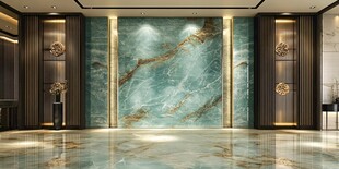 奢华大理石背景墙室内空间