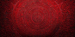 红色神秘古老图腾纹饰